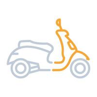 scooter icona, adatto per un' largo gamma di digitale creativo progetti. contento creando. vettore