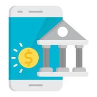 mobile bancario icona, adatto per un' largo gamma di digitale creativo progetti. contento creando. vettore