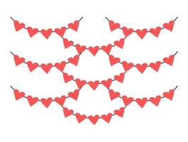 illustrazione di sospeso amore forma decorazione per san valentino giorno. carino cuore vettore modello.