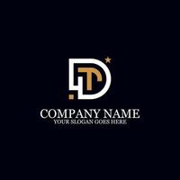iniziale lettera dt logo design vettore, migliore per attività commerciale logo marca vettore