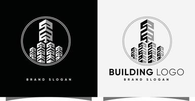 edificio logo con creativo moderno stile premio vettore
