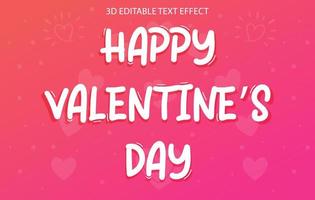 San Valentino 3d modificabile testo effetto gratuito, san valentino giorno testo stile, contento San Valentino giorno testo