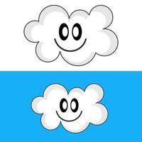 Sorridi nube logo design vettore