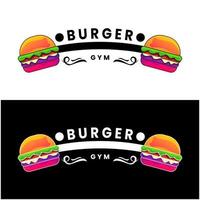 hamburger Palestra logo design vettore