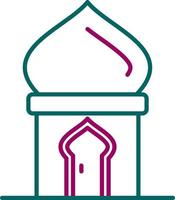 Masjid porta vettore icona