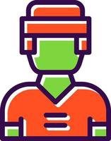 hockey giocatore uomo vettore icona design