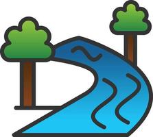 fiume cartello vettore icona design
