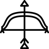 arco e freccia vettore icona design