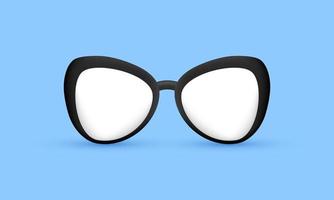 illustrazione realistico icona occhio bicchiere nero moderno stile 3d creativo isolato su sfondo vettore
