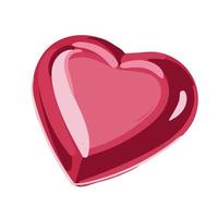 rosso cuore. realistico 3d design icona cuore simbolo amore. vettore illustrazione.