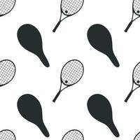 mano disegnato silhouette senza soluzione di continuità modello. tennis racchetta con stabilizzatore e Astuccio vettore