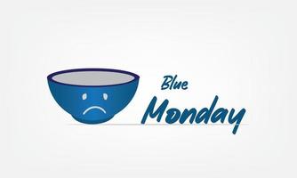 vettore illustrazione di blu lunedì. semplice e elegante design