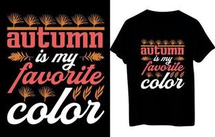 autunno o autunno maglietta design vettore
