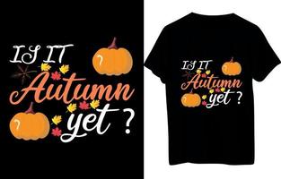 autunno o autunno maglietta design vettore