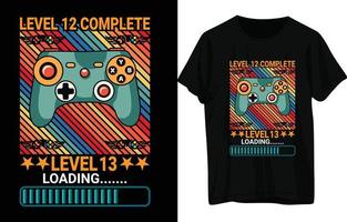 design t-shirt da gioco vettore