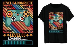 design t-shirt da gioco vettore