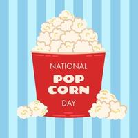 nazionale Popcorn giorno design sfondo. vettore concetti per grafico e ragnatela design.