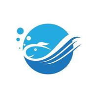 modello di logo di pesce vettore