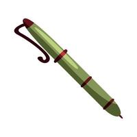materiale scolastico penna verde vettore