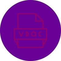 vdoc file formato icona vettore