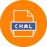 chml file formato icona vettore