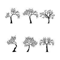 impostato di diverso alberi vettore