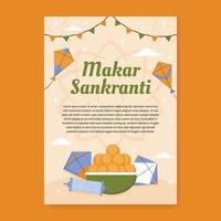 makar sankranti manifesto vettore