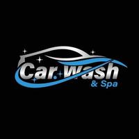 auto lavare e terme logo design vettore