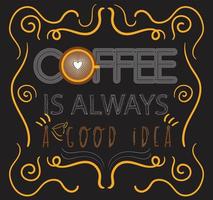 il caffè è sempre una buona idea vettore