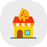 Pizza negozio vettore icona design