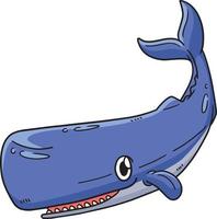 sperma balena marino animale cartone animato colorato clipart vettore
