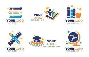 semplice colorato formazione scolastica tema logo vettore