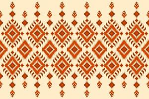 etnico ikat senza soluzione di continuità modello nel tribale. azteco geometrico ornamento Stampa. tessuto indiano stile. vettore