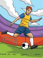 calcio gli sport colorato cartone animato illustrazione vettore