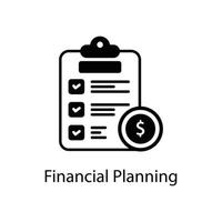 finanziario pianificazione vettore schema attività commerciale e finanace stile icona. eps 10