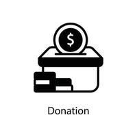 donazione vettore schema attività commerciale e finanace stile icona. eps 10