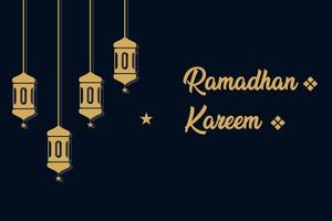 islamico logo disegno, Ramadan kareem, lampadario vettore