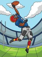 americano calcio colorato cartone animato illustrazione vettore