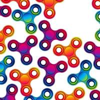 fidget mano dito spinner antistress, giocattolo colorato per rimuovere l'ansia e aumentare la concentrazione. vettore