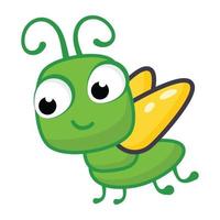 miele impollinatore volante insetto, piatto cartone animato di carino ape vettore
