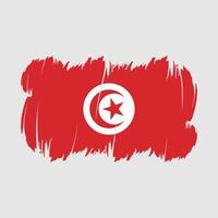 tunisia bandiera spazzola vettore