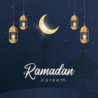 Ramadan kareem In arrivo notte illustrazione vettore