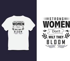 donne tipografia t camicia design con vettore