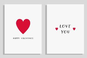 San Valentino giorno saluto carte vettore