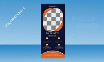 design di banner roll up business aziendale vettore