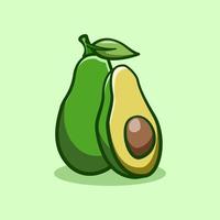 avocado illustrazione concetto nel cartone animato stile vettore