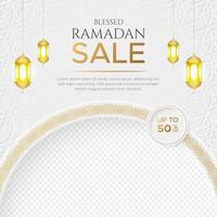 Ramadan kareem vendita bandiera islamico ornamento lanterna sfondo, Ramadan vendita sociale media inviare con vuoto spazio per foto vettore
