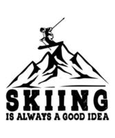 sciare logo vettore maglietta illustrazione design