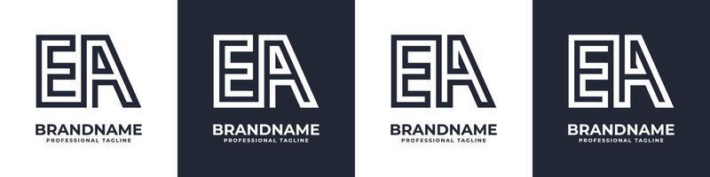semplice ea monogramma logo, adatto per qualunque attività commerciale con ea o ae iniziale. vettore