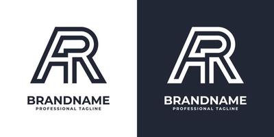 semplice ar monogramma logo, adatto per qualunque attività commerciale con ar o RA iniziale. vettore